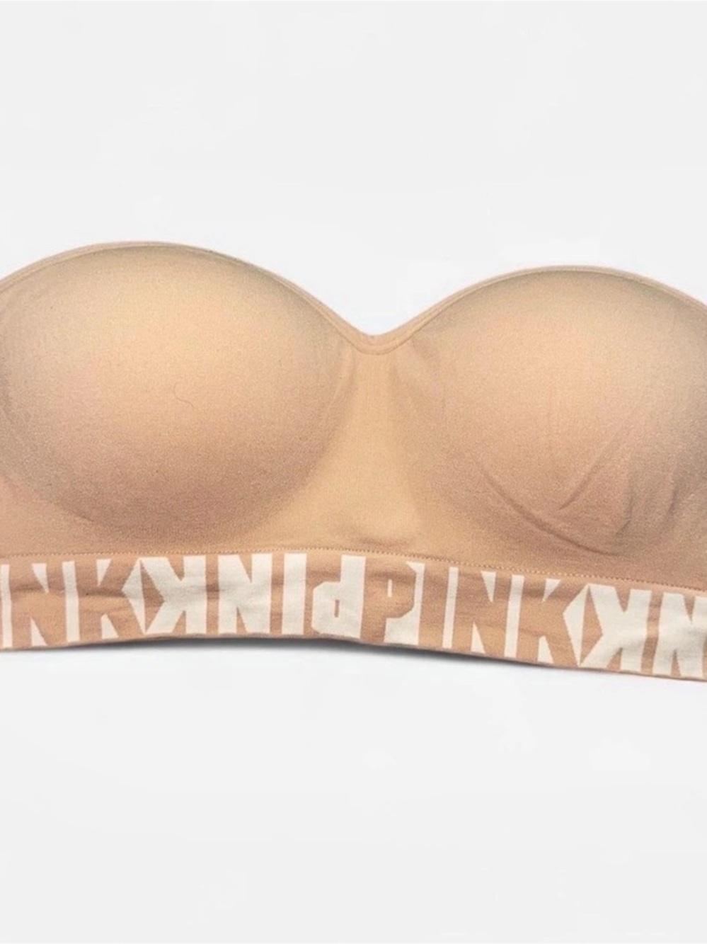 PINK Victoria's Secret "Cool & Comfy" Logo Bandeau Bralette - Size L